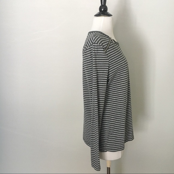 MICHAEL KORS Stripped Zipped Top Size L - Picture 2 of 5